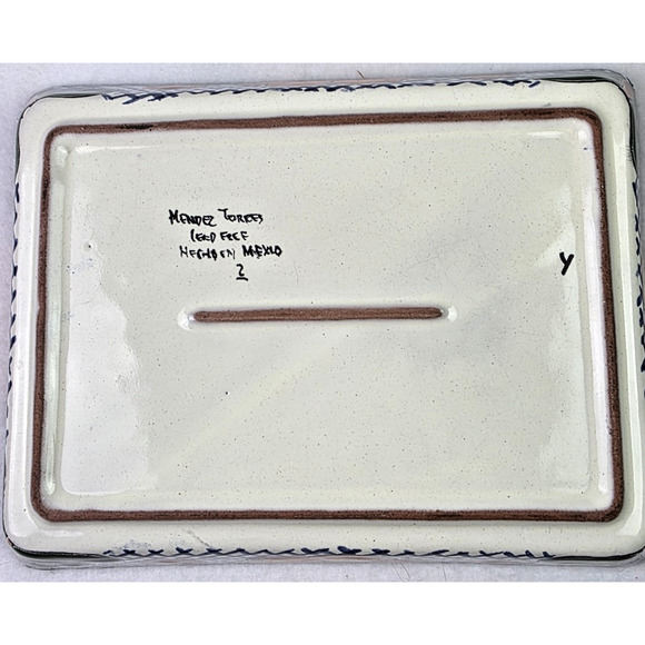 Vtg Mexico Talavera Pottery Rectangle Platter Serving Tray Hand Painted Vibrant - Picture 6 of 11